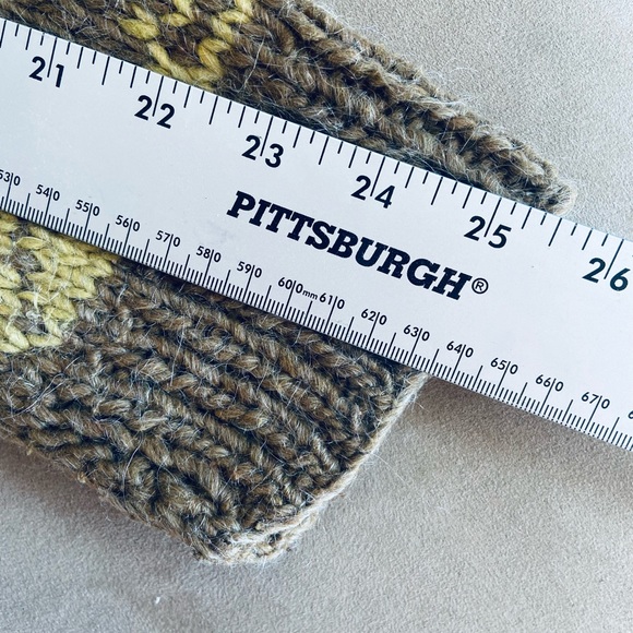 Handmade Wool Cardigan Sweater w/ Big Bold Beautiful Collar - Picture 8 of 11